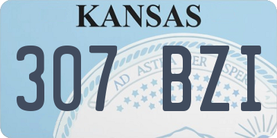 KS license plate 307BZI