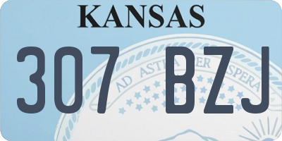 KS license plate 307BZJ