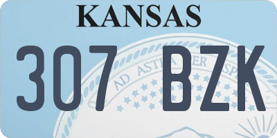 KS license plate 307BZK