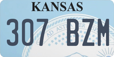 KS license plate 307BZM