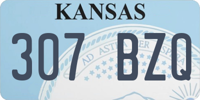 KS license plate 307BZQ