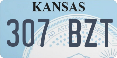 KS license plate 307BZT