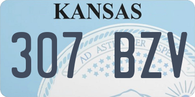 KS license plate 307BZV