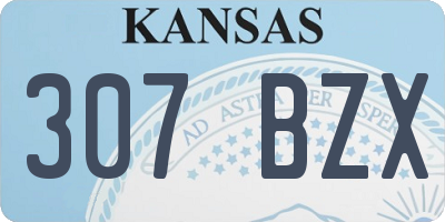 KS license plate 307BZX