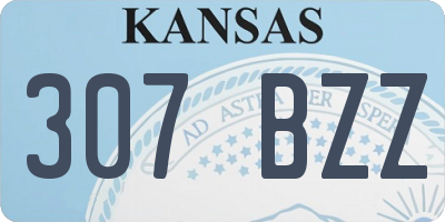 KS license plate 307BZZ