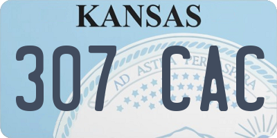 KS license plate 307CAC