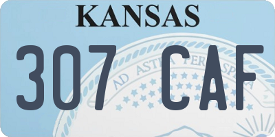 KS license plate 307CAF