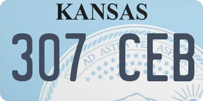 KS license plate 307CEB