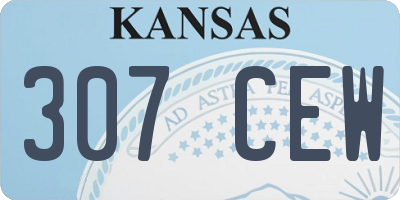 KS license plate 307CEW