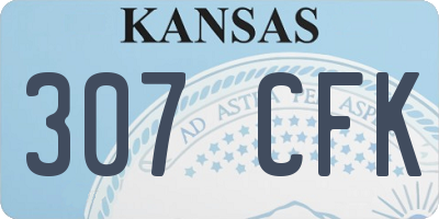 KS license plate 307CFK