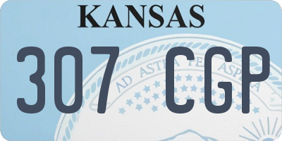 KS license plate 307CGP
