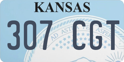 KS license plate 307CGT