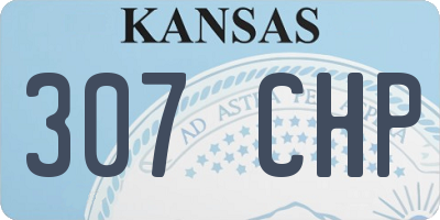 KS license plate 307CHP
