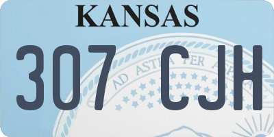 KS license plate 307CJH