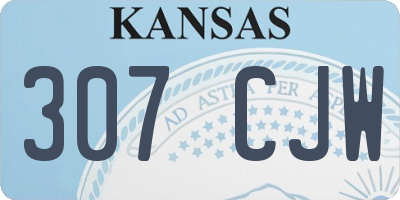 KS license plate 307CJW