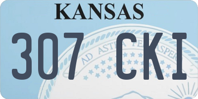 KS license plate 307CKI