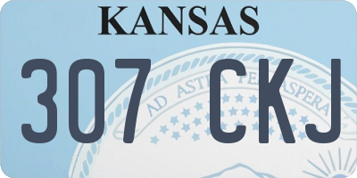 KS license plate 307CKJ