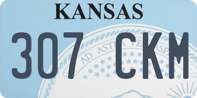 KS license plate 307CKM