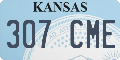 KS license plate 307CME