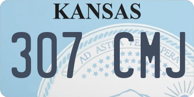 KS license plate 307CMJ