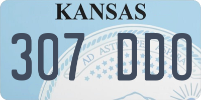 KS license plate 307DDO