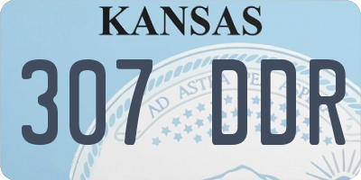 KS license plate 307DDR