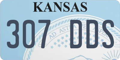 KS license plate 307DDS
