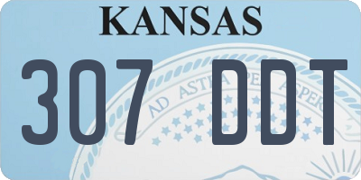 KS license plate 307DDT