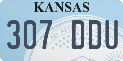 KS license plate 307DDU