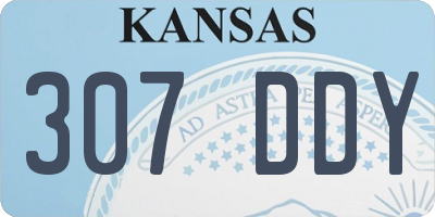 KS license plate 307DDY