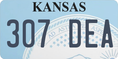 KS license plate 307DEA