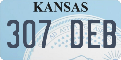 KS license plate 307DEB