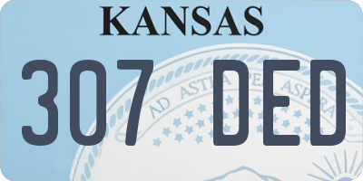KS license plate 307DED