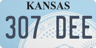 KS license plate 307DEE