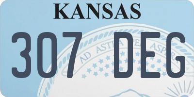 KS license plate 307DEG