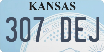 KS license plate 307DEJ
