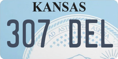 KS license plate 307DEL