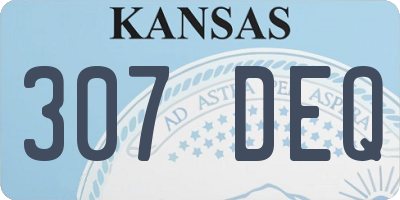 KS license plate 307DEQ