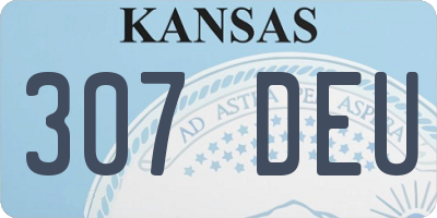 KS license plate 307DEU