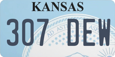 KS license plate 307DEW