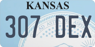 KS license plate 307DEX