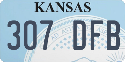 KS license plate 307DFB