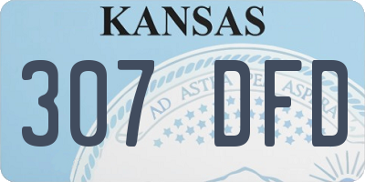 KS license plate 307DFD