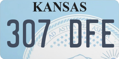 KS license plate 307DFE