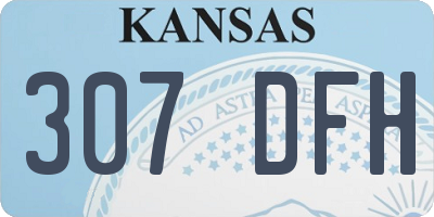 KS license plate 307DFH