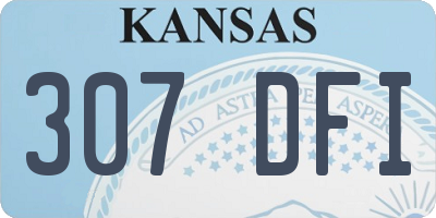 KS license plate 307DFI