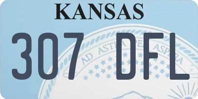 KS license plate 307DFL