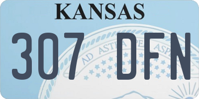 KS license plate 307DFN