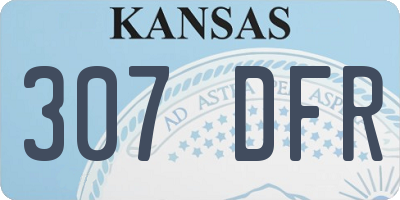 KS license plate 307DFR