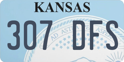 KS license plate 307DFS
